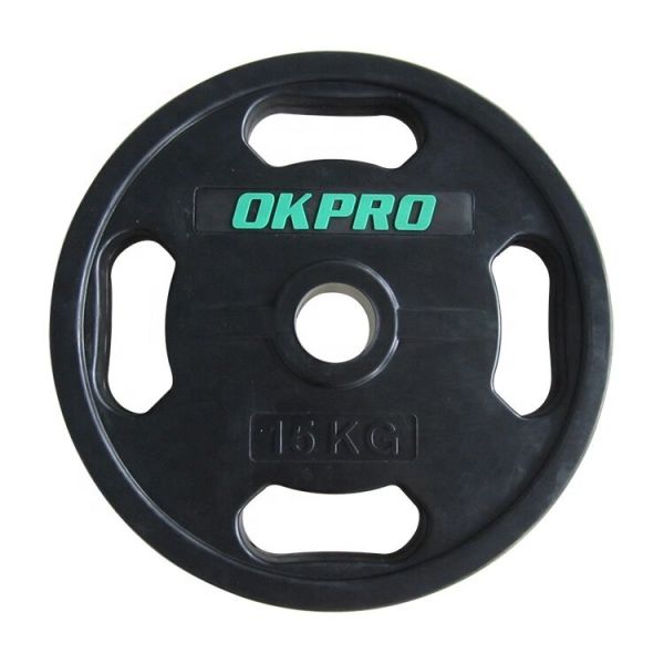 Диск обрезиненный с хватами 20 кг OKPRO OK2009E