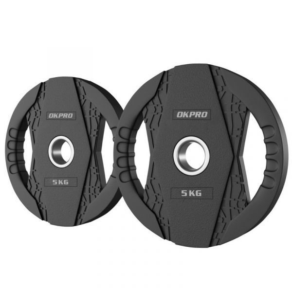Диск обрезиненный тренировочный с двойным хватом OKPRO OK2005C 2,5 кг