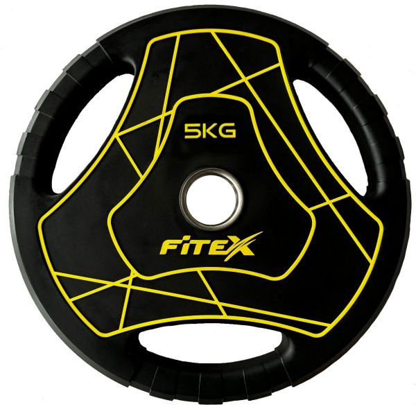 Диски Олимпийские полиуретановые FITEX PRO LP  с тремя хватами 1.25 - 25 кг